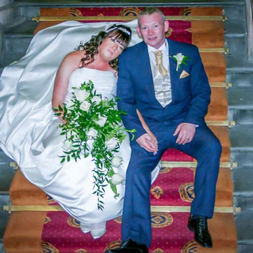 Photograph of Wedding of Andrew and Yvonne Walker at Dewsbury Town Hall.. Featured models: Andrew Walker